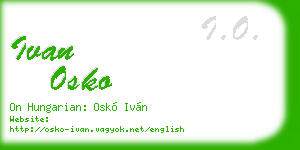 ivan osko business card